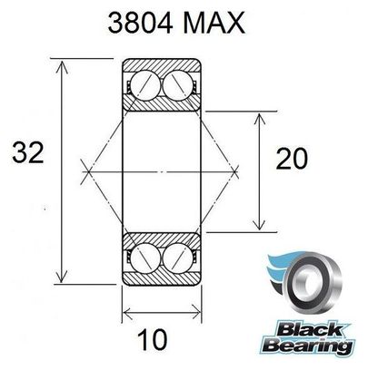 Roulement Max - BLACKBEARING - 3804 2rs