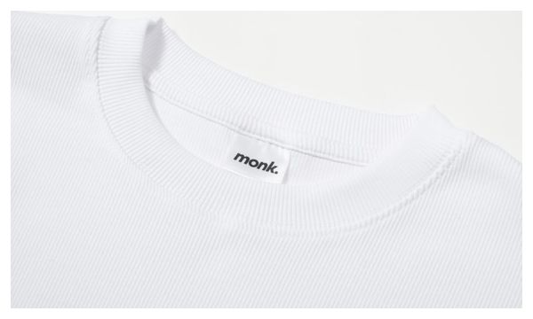 Camiseta de running de manga larga Monk CORE Hombre Blanco