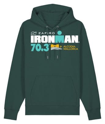 Felpa con cappuccio verde Ironman 70.3 Mallorca