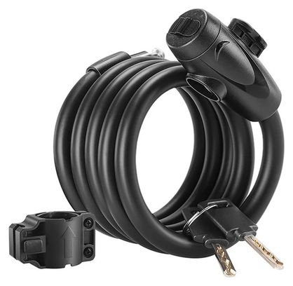 Antivol de Vélo  1 2m - Câble Acier Antivol - noir