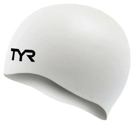 TYR Wrinkle-Free Silicone Swim Cap WHITE ALL