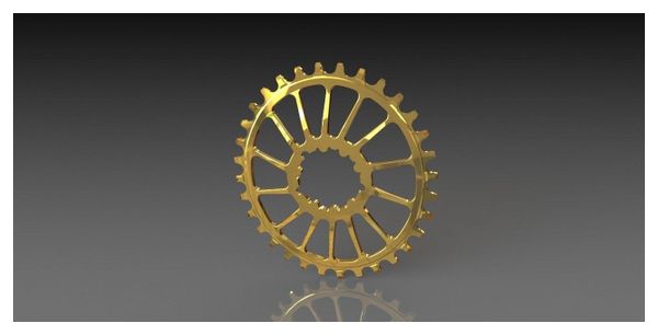 Plateau Oval Shift Up noir (SRAM)