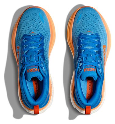 Hoka Bondi 8 Running Shoes Blue Orange