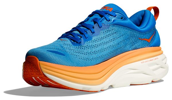 Hoka Bondi 8 Running Shoes Blue Orange