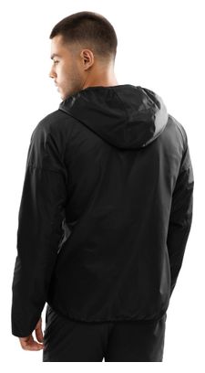 Veste coupe-vent fitness homme Grand Marathon Noir