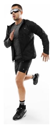 Veste coupe-vent fitness homme Grand Marathon Noir