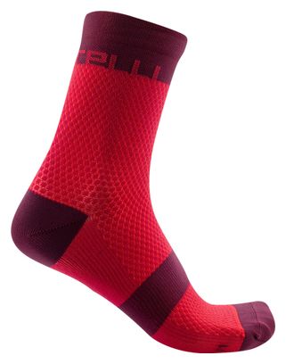 Castelli Velocissima 12 Calze Donna Rosso/Bordeaux