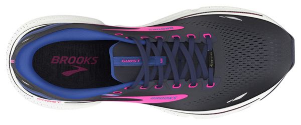 Brooks Ghost 15 GTX Dames Hardloopschoenen Blauw Roze