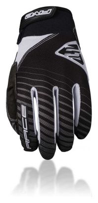 Paar lange Kinderhandschuhe Five Race Schwarz / Weiß