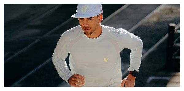 Maillot Manches Longues Compressport Performance Ice Flow - Blanc Homme
