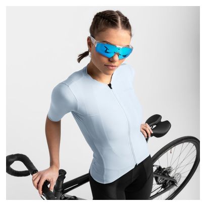 Maillot vélo ultraléger femme Cyclisme SRX Costa Bleu Pâle