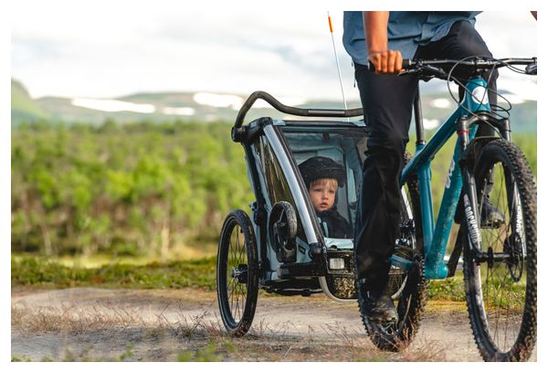 Rimorchio per bambini Thule Chariot Cross 1 Alaska Azzurro