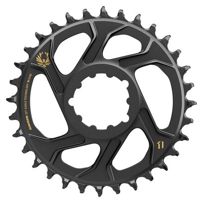 Plato SRAM X-SYNC EAGLE de montaje directo, 6mm Offset 12 Velocidades, Oro Negro