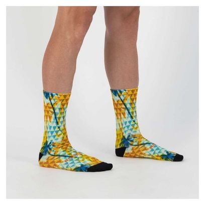 Chaussettes Velo Rogelli Hawaii - Homme - Menthe/Orange