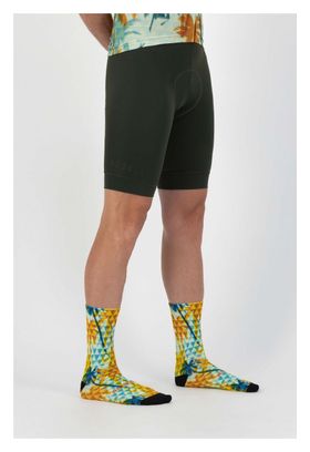 Chaussettes Velo Rogelli Hawaii - Homme - Menthe/Orange