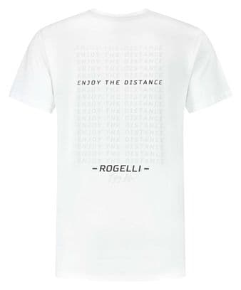 Maillot Manches Courtes Rogelli Pocket T-Shirt Noir Homme Blanc