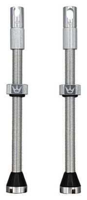 Peaty's CNC 80mm Tubeless Valves Silver