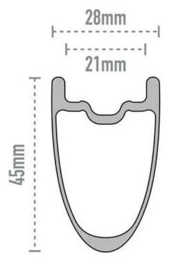 Enve Foundation 45 700 mm Laufradsatz | 12x100 - 12x142 mm | Center Lock