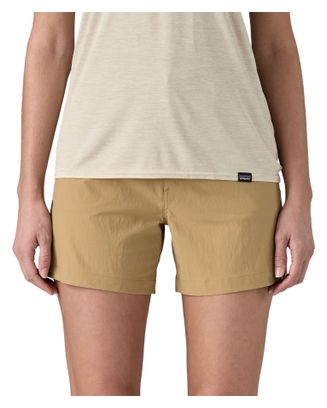 Pantaloncini da trekking Patagonia Quandary 5' Beige Donna