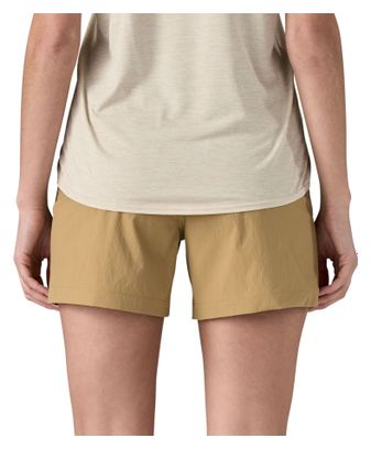 Pantaloncini da trekking Patagonia Quandary 5' Beige Donna