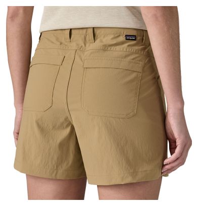 Pantaloncini da trekking Patagonia Quandary 5' Beige Donna