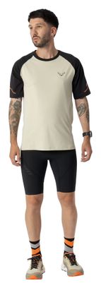 Dynafit Alpine Pro Men's Short-Sleeve Shirt, White/Black