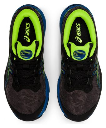 Asics Gel Cumulus 23 GS Running Shoes Black Blue Yellow Kids