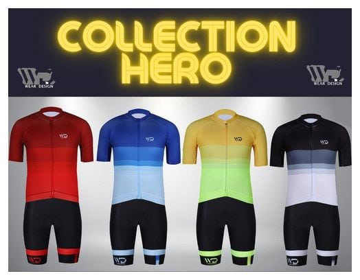 MAILLOT VELO HERO JAUNE