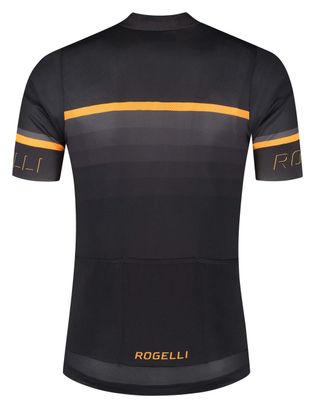 Maillot Manches Courtes Velo Rogelli Hero II - Homme - Orange/Noir/Gris