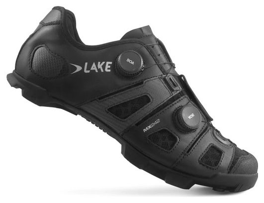 Lake MX242 Wide Shoes Black/Silver 42.1/2