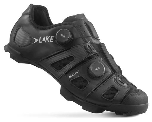 Lake MX242 Wide Shoes Black/Silver 42.1/2 | Alltricks.com