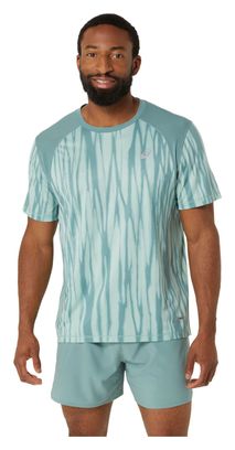 Maillot courte manches Asics Road All Over Print Vert Homme