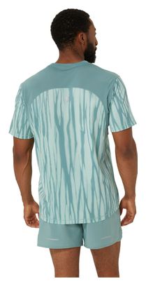 Maillot manches courtes Asics Road All Over Print Vert Homme