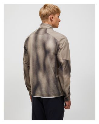 Peak Performance Freelight AOP Polartec Alpha fleece met halve rits, beige, heren