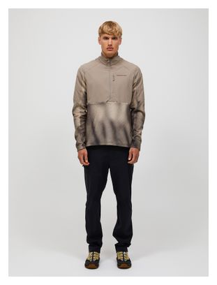 Peak Performance Freelight AOP Polartec Alpha fleece met halve rits, beige, heren