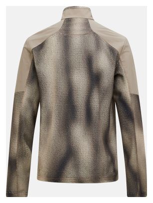 Peak Performance Freelight AOP Polartec Alpha fleece met halve rits, beige, heren