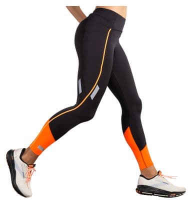 Brooks Run Visible Legging 2.0 Donna Nero/Arancione