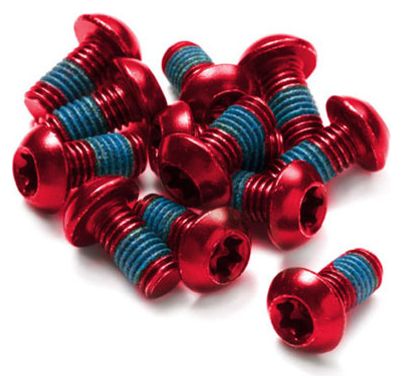 Reverse Disc Rotor Bolt Steel M5 x 10mm Red