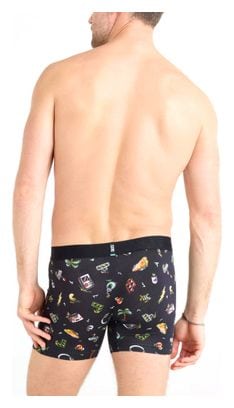 Saxx DropTemp Cooling Cotton Fly Gamer's Paradise Boxer Shorts Nero Uomo