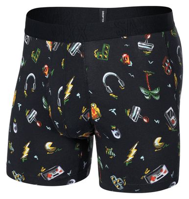 Saxx DropTemp Cooling Cotton Fly Gamer's Paradise Boxer Shorts Nero Uomo