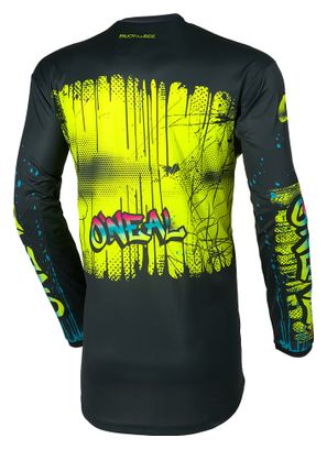 Maglia O'Neal Element Racid a maniche lunghe Nero/Giallo Bambino