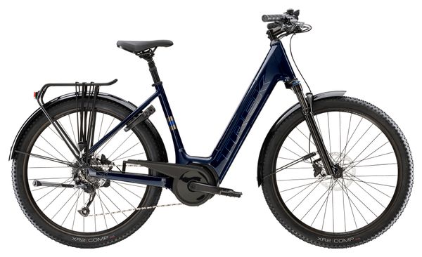 Vélo de Ville Électrique Trek Verve+ 4 Lowstep Shimano Altus 9V 725 Wh Bleu Foncé 2023