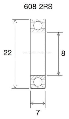 BLACK BEARING roulement 608-2RS MAX