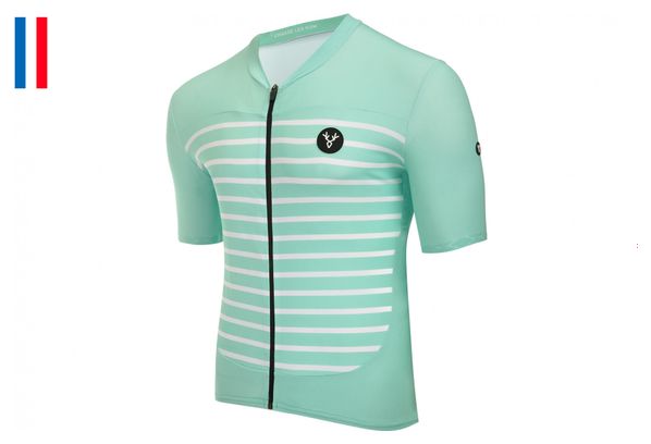 Maillot Manches Courtes LeBram Ventoux Vert Céleste Coupe Ajustée