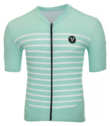 Maillot Manches Courtes LeBram Ventoux Vert Céleste Coupe Ajustée