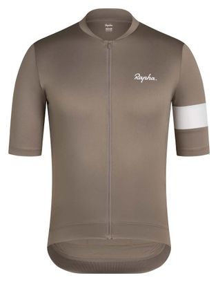 Rapha Core Men's Short-Sleeve Jersey, Beige/White