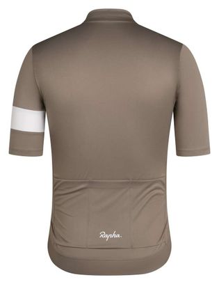 Rapha Core Men's Short-Sleeve Jersey, Beige/White