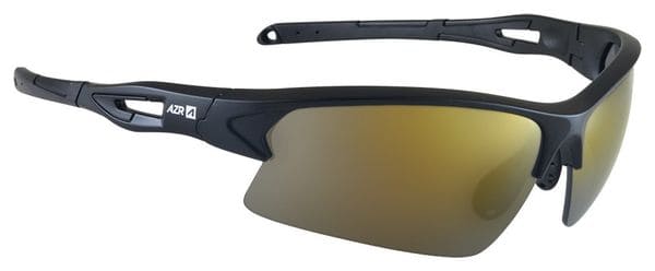 Coffret lunettes AZR Huez Noir mat/Gold miroir + 1 Écran incolore