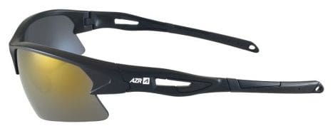 AZR Huez Black matte/Gold mirror + 1 Clear lens