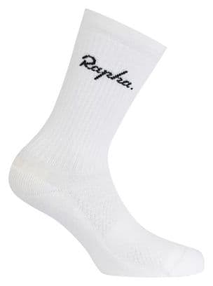 Chaussettes Rapha Cotton Crew Socks Blanc/Noir